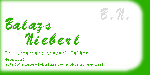balazs nieberl business card